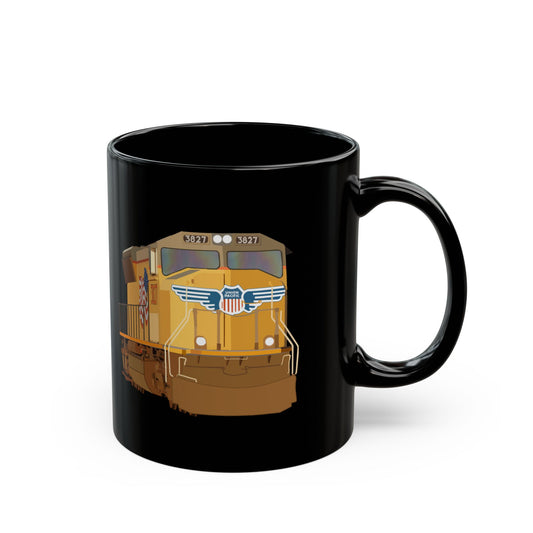 UP 3827 (EMD SD70M) - Black Mug (11oz)