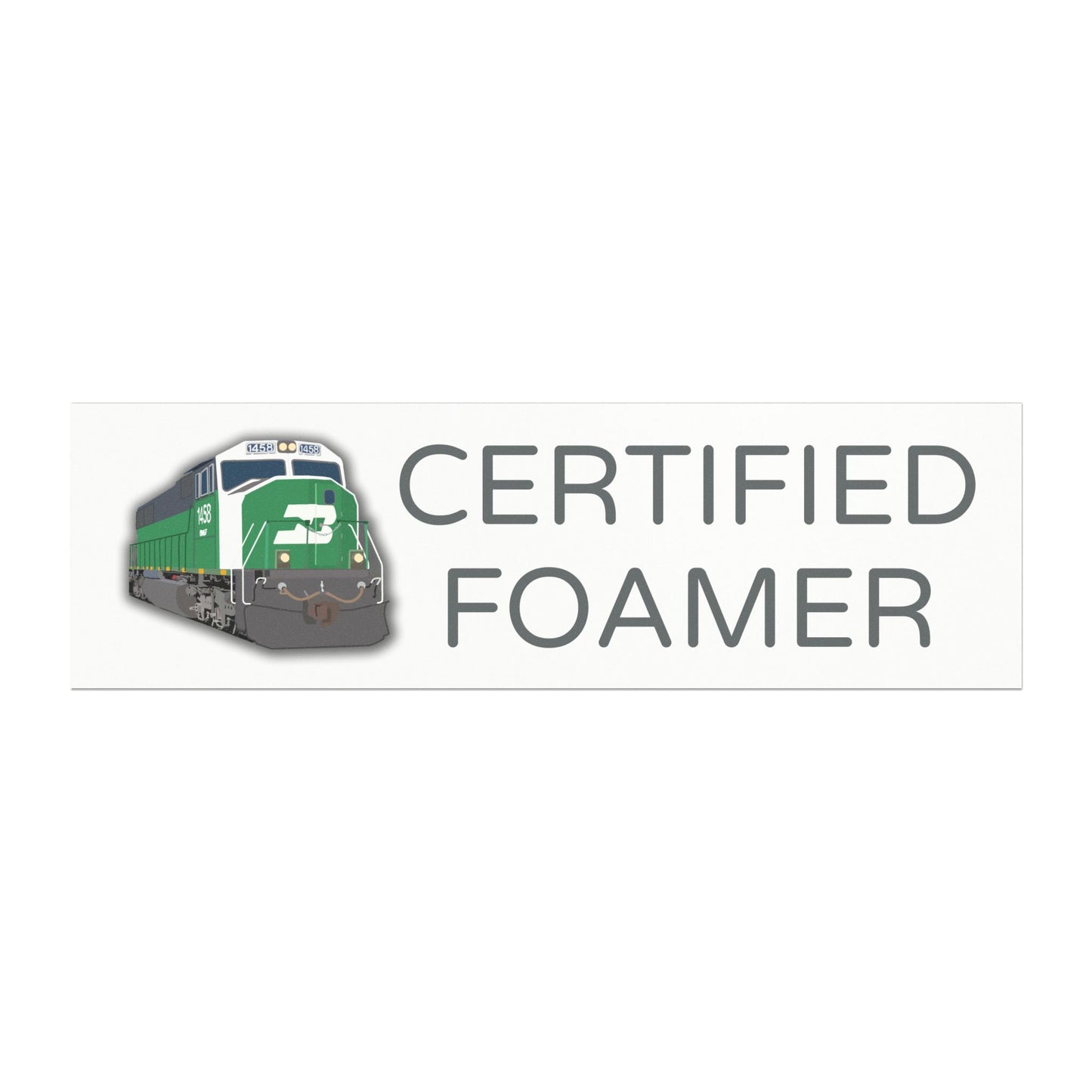 Car Magnet - "Certified Foamer" (White, 10" x 3")