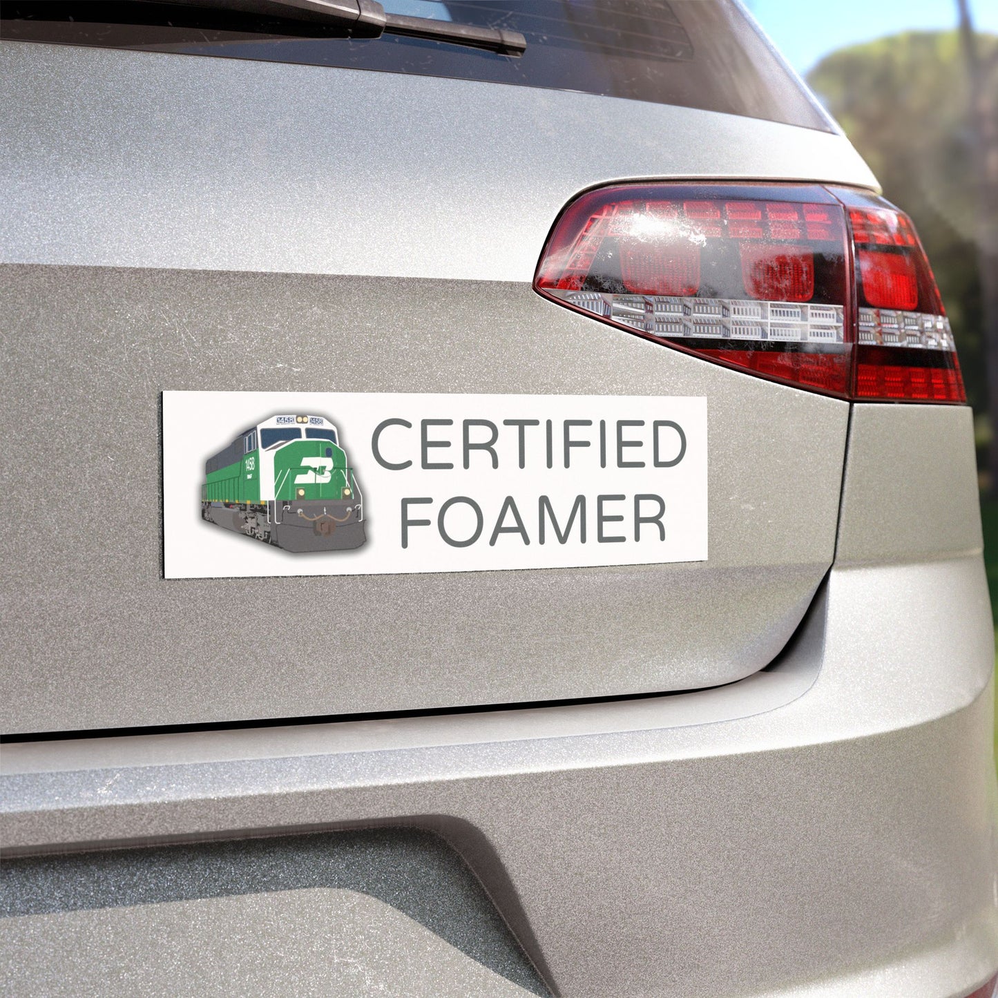 Car Magnet - "Certified Foamer" (White, 10" x 3")