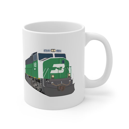 BNSF 1458 (EMD SD60M) - White Mug (11oz)